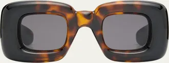 Loewe Fashion Show Inflated Acetate Square Sunglasses