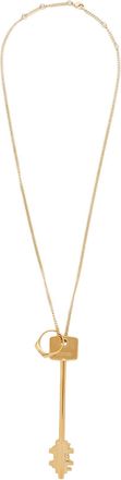 Paco Rabanne Gold-Finish Necklace With Ring And Key Pendants
