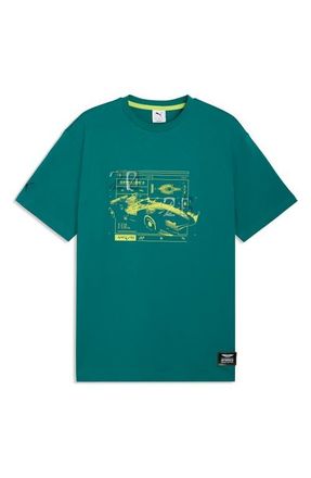 Puma AMF1 Relaxed Fit Cotton Graphic T-Shirt in Green Lux at Nordstrom, Size Xx-Large