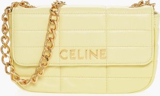 Celine Borsa a Spalla in Pelle Trapuntata con Tracolla a Catena Dorata Celine