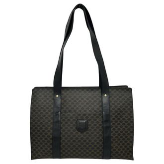 Celine Black Brown Pvc Leather Handbag Tote Bag (Pre-Owned)