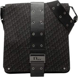 Dior Pre-owned Vintage Canvas Crossbody Bag - unisex - Pre-owned - Zwart - Maat: ONE Size Leer