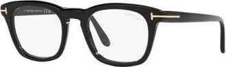Tom Ford 50mm Square optical glasses in Black at Nordstrom