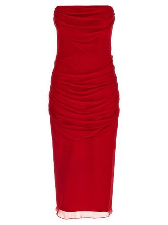 Carolina Herrera Red Chiffon dress