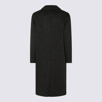 Hev&ograve; Mens Coats Grey Black _pl Wv
