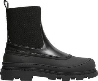 Moncler Moncler Vera Edge Leather Ankle Boots, Women, Black, Size: 37,5