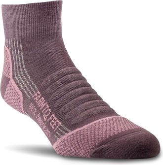 Farm To Feet American Trail Light Cushion 1/4 Crew Socks Purple S