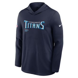 Nike Tennessee Titans Pure Fury Sideline Nike Mens Dri-FIT NFL Long-Sleeve Hooded Top in Blue | 03B941S8F-P8B