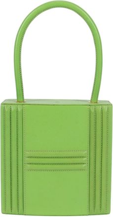 Hermès Cadenas Green Leather Handbag (Pre-Owned)