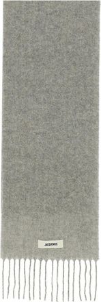 Jacquemus Mohair Blend Scarf - Gray