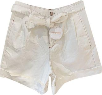 See By Chlo&eacute; White cotton twill shorts Size L