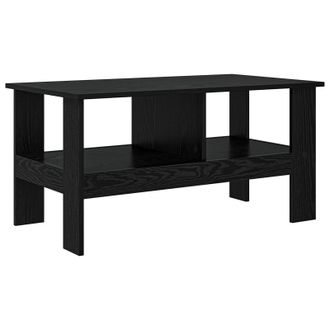 vidaXL Mesa De Caf&eacute; Roble Negro 90 X 50 X 45 Cm Madera De Ingenier&iacute;a Vidaxl