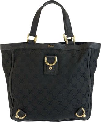 Gucci Black Coated/Waterproof Canvas Abby Tote (Authentic Pre-Loved)