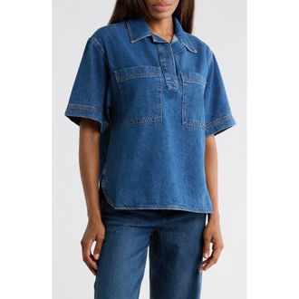 Frame Denim The High-Low Denim Shirt in Vessel at Nordstrom Rack, Size X-Large