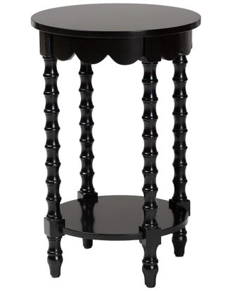 Baxton Studio Sally Round Nightstand With Bamboo Inspired Legs