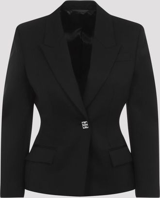Givenchy Black Structured Wool Jacket