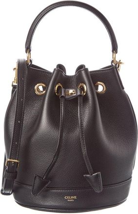 Celine Celine Teen Clara Leather Bucket Bag