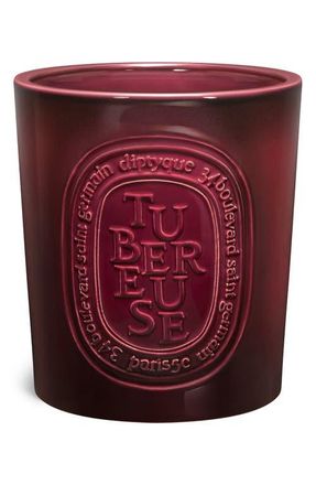 Diptyque Tub&eacute;reuse (Tuberose) Very Large Scented Candle in Red Vessel at Nordstrom, Size 51.3 Oz