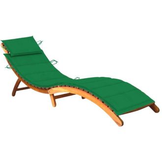 vidaXL Vidaxl - Lettino Prendisole da Giardino con Cuscino Massello di Acacia