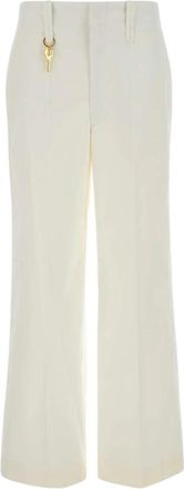 Carven Tr 405 Sleutelhanger Broek - Dames - Wijde Broeken - Wit - M - Broeken