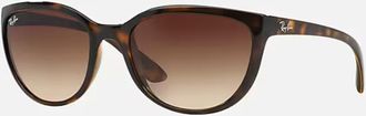 Ray-Ban Womens Irregular Rb4167 710/13 Sunglasses In Polished Light Havana/brown