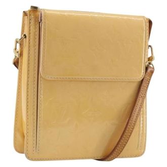 Louis Vuitton Pre-owned Vintage Patent Leather Accessory Pouch - Dames - Pre-owned - Geel - Maat: ONE Size Leer