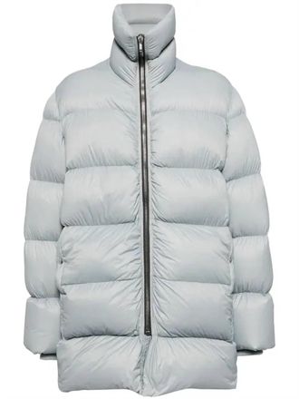 Rick Owens Womens Turtle Coat In Pale Blue