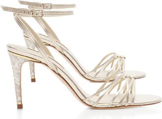 Freya Rose Bella stiletto-heel sandals - women - Calf Leather/Kid Leather/Calf Leather - 36 - Gold