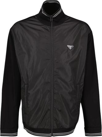 Prada Re-Nylon Windbreaker Jacket - Heren - Zomerjassen - Zwart - S - Nylon - Jassen
