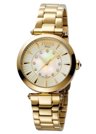 Gianfranco Ferre FM1L075M0021 WoMens Dark Blue Dial Stainless Steel Watch - Gold - One Size