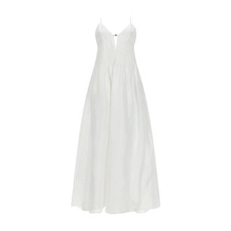 Tory Burch Midi Dress - female - Tory Burch - Maxi Dresses - White - M - Dresses