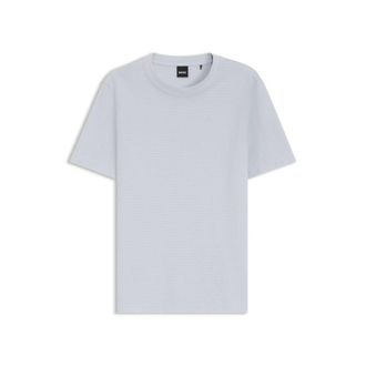 BOSS Bubble-jacquard structure T-shirt in a cotton blend