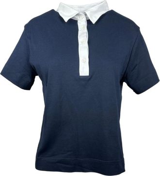 La Fileria Polo Shirt - Dames - Polos - Blauw - XL - Katoen - Tops