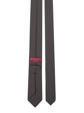 Gucci Crepe-Effect Polyester Necktie - Brown