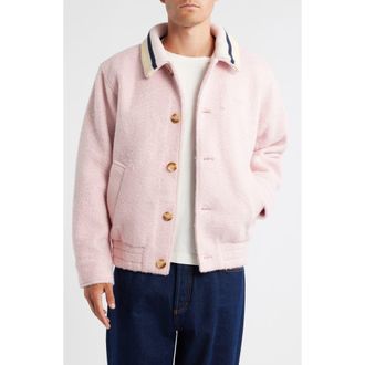 Obey Arden Fuzzy Blouson Jacket in Pale Lilac at Nordstrom, Size X-Large