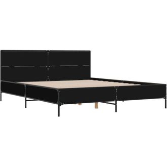 vidaXL Bed Frame without Mattress Black 135x190 cm Double Vidaxl