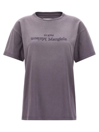 Maison Margiela Purple Logo Crew Neck T-Shirt