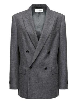 Maison Margiela Double-Breasted Structured Blazer With Tailored Fit