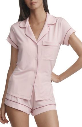 Eberjey Gisele Short Pajamas in Pale Pink/Fig at Nordstrom, Size X-Large