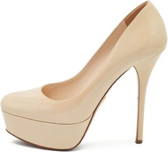 Prada Pumps in pelle con tacco 150mm - Toni neutri