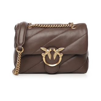 Pinko Pinko, Dames, Tassen, Bruin, Maat: ONE Size Leer