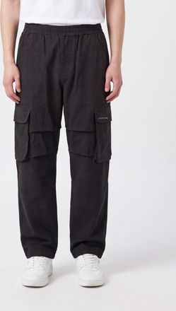 Barrow Pantaloni cargo in cotone con vita elasticizzata e tasche multiple