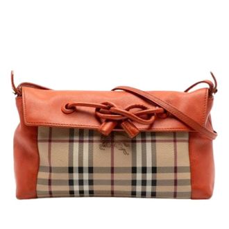 Burberry Pre-owned Cross Body Bags, female, Beige, Size: ONE SIZE Pre-owned Leah Crossbody Bag