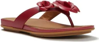 FitFlop Gracie Flower Flip-Flops in Burnt Berry at Nordstrom, Size 8.5