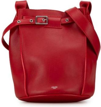 Celine Pre-owned The Big Bucket - Dames - Vintage Tas - Rood - ONE Size - Leer - Vintage