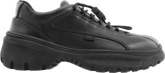 Burberry Leather Scoot Lace-Up Sneakers, Brand Size 43 ( US Size 10 )