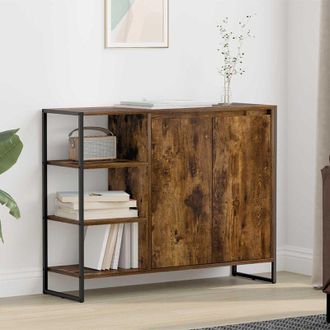 vidaXL vidaXL Mobile laterale Quercia Fumosa 96.5 x 30 x 75 cm