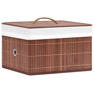 vidaXL Cajas De Almacenamiento De Bamb&uacute; 4 Unidades Marr&oacute;n Vidaxl
