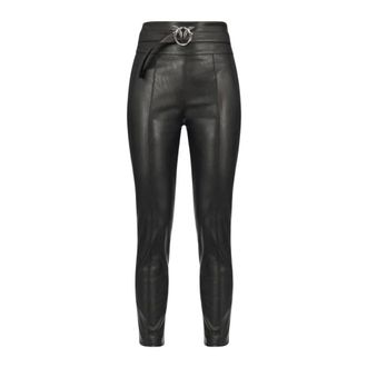 Pinko Campus Pantalone Similpelle - Trousers - Mujer - Negro - L