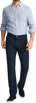 34 Heritage Courage Woven Straight Pants In Deep Ocean Cross Twill